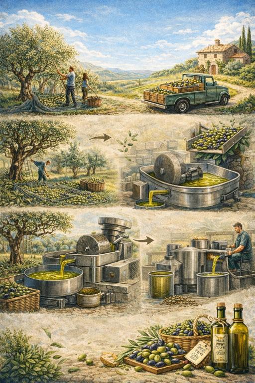 fabrication huile olive artisanale